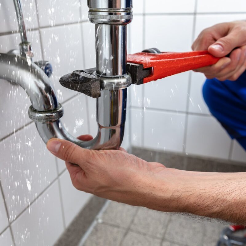 Installateur behebt einen Rohrbruch in Wien
